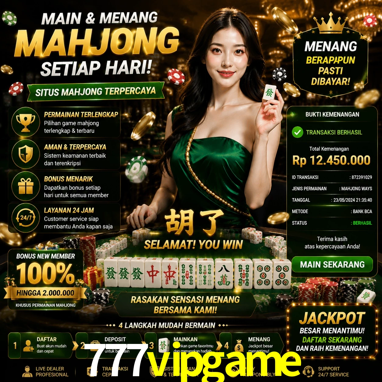Ganhar e sacar na 777vipgame